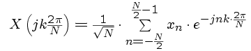 DFT Transformationsgleichung.
